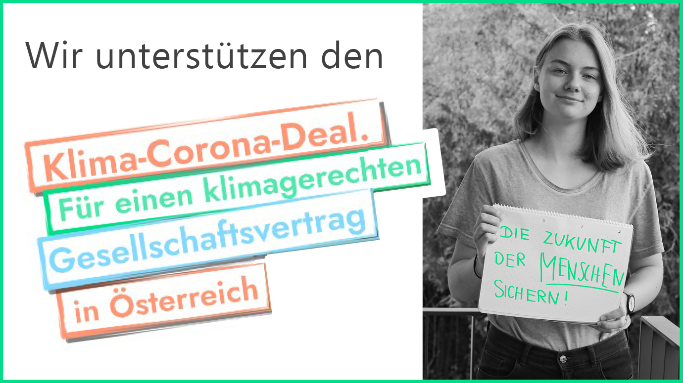 Wir unterstützen den Klima-Corona-Deal